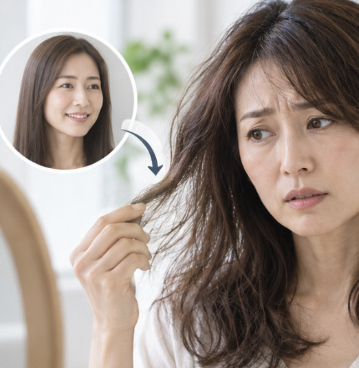 髪のうねりは加齢が原因?40代から髪質が変わる理由と毎日のケア